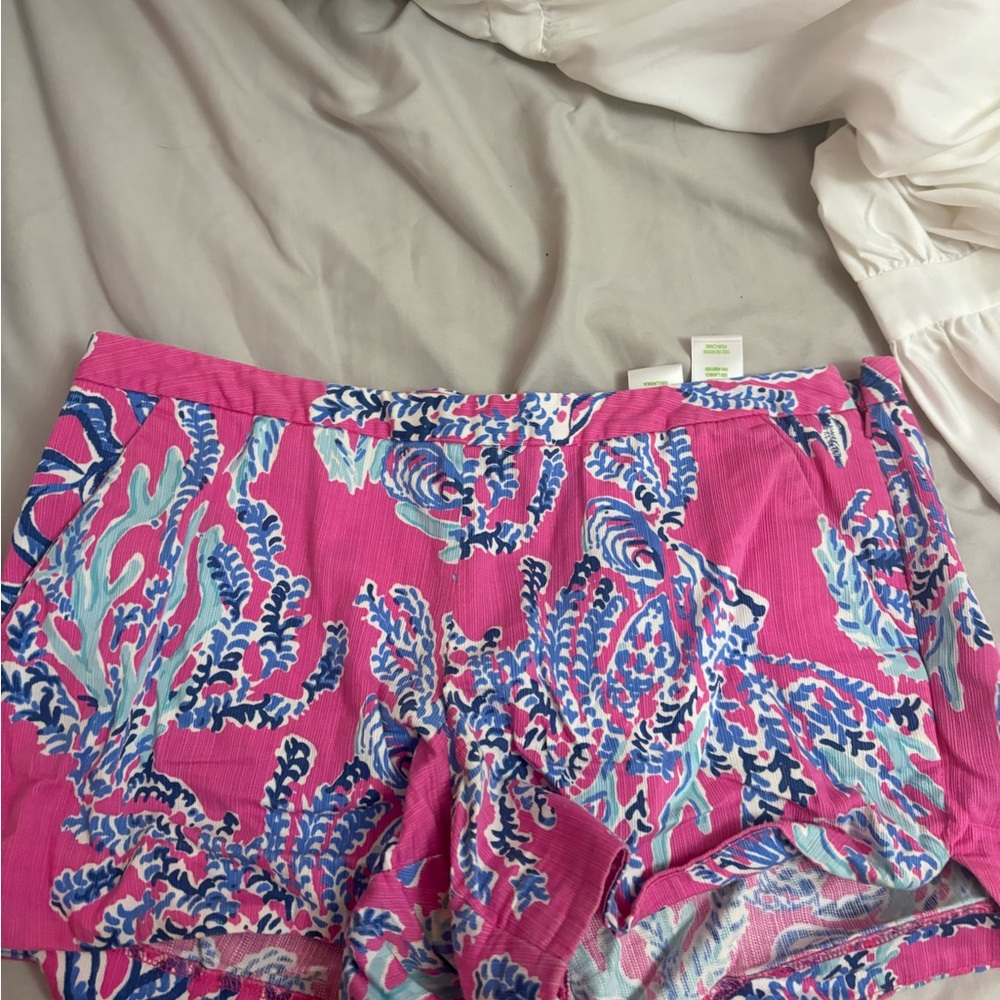 Lilly Pulitzer Pink and Blue Floral Shorts